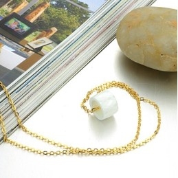 Kvindelig Halskæde Af Hvid Wolframkeramisk Materiale Af Høj Kvalitet