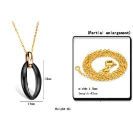 Nem At Bruge Kvindelig Wolfram Keramisk Halskæde