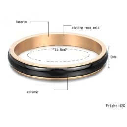 Høj Kvalitet Sort Wolfram Keramisk Armbånd