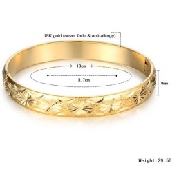 Stabil Kvalitet, Elegant 18 Karat Forgyldt Armbånd Til Kvinder