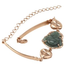 Pålidelig Kvalitet Jade Buddha 18 Karat Forgyldt Armbånd