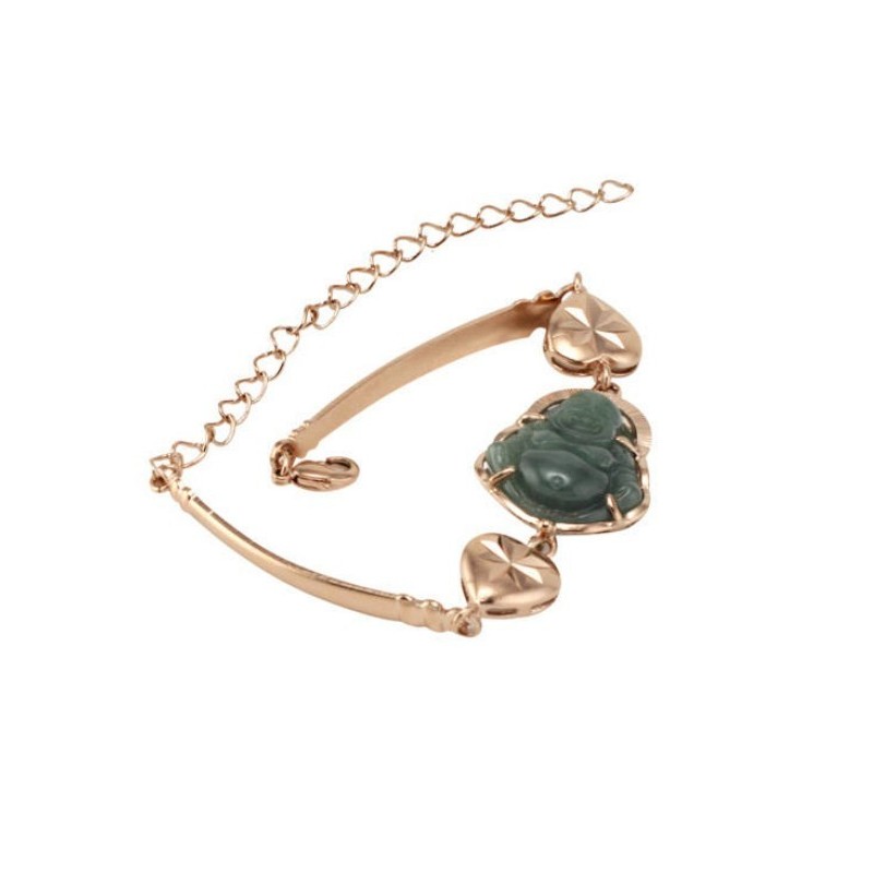 Pålidelig Kvalitet Jade Buddha 18 Karat Forgyldt Armbånd Pålidelig Kvalitet Jade Buddha 18 Karat Forgyldt Armbånd