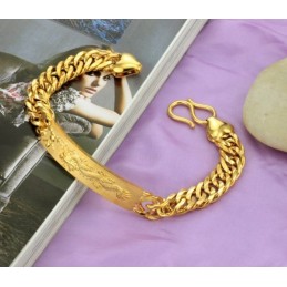 Komplet Specifikationer For Armbånd Med 18 Karat Forgyldt Mandlig Dragemønster