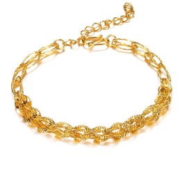 Kvalitets- Og Kvantitetssikret Armbånd Til Kvinder I 18 Karat Forgyldt