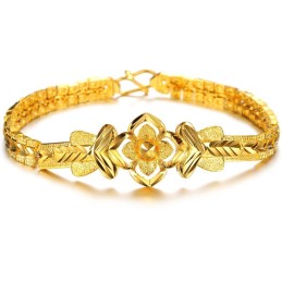 Høj Kvalitet, Udsøgt Dekorativt Mønster I 18 Karat Forgyldt Armbånd Til Kvinder