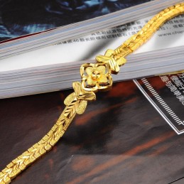 Høj Kvalitet, Udsøgt Dekorativt Mønster I 18 Karat Forgyldt Armbånd Til Kvinder