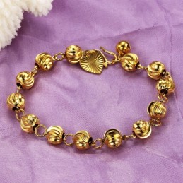 Dronningen Af Kvalitet, Kvindelig Kugleformet 18 Karat Forgyldt Armbånd