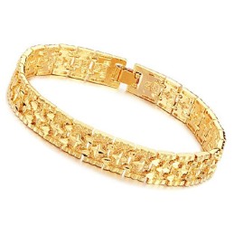 Verdenskendt Armbånd Med 18 Karat Forgyldt Stjernemønster Til Mænd