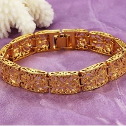 Kvalitets- Og Kvantitetssikret Hult 18 Karat Forgyldt Armbånd Til Kvinder