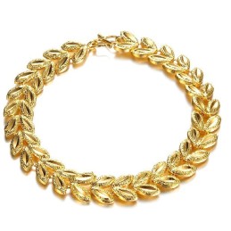 Høj Kvalitet, 18 Karat Forgyldt Armbånd Til Kvinder I Bladform