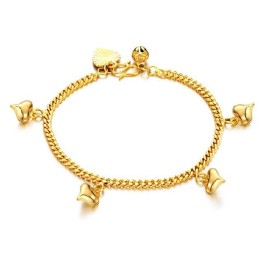 Pålidelig Omdømme Kvindelig Sweetheart 18K Forgyldt Armbånd Med Klokker