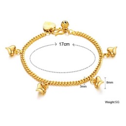 Pålidelig Omdømme Kvindelig Sweetheart 18K Forgyldt Armbånd Med Klokker