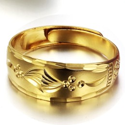 Pålidelig Omdømme Kvindelig Koncis 18K Forgyldt Ring