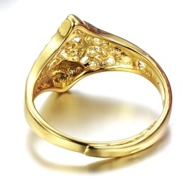 Dronningen Af Kvalitet - Klassisk 18 Karat Forgyldt Ring Til Kvinder