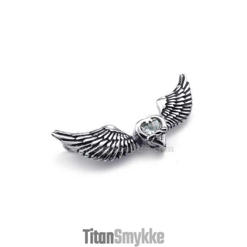 Hvid Zirkon Titanium Vinger Vedhæng Halskæde (Gratis Kæde) Hvid Zirkon Titanium Vinger Vedhæng Halskæde (Gratis Kæde)