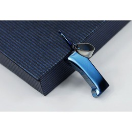 Ny Stil Herre Blå Mobiltelefon Titanium Vedhæng - Gratis Kæde