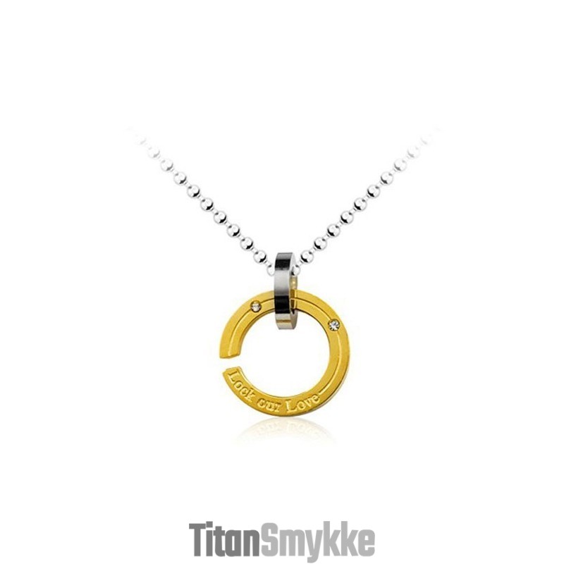 Se Vores Kærlighed Circle Titanium Vedhæng - Gratis Kæde