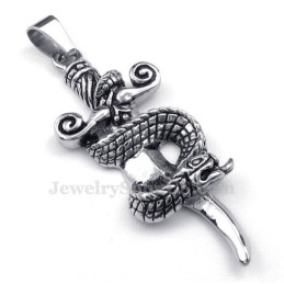 Titanium Slangesværd Vedhæng Halskæde (Gratis Kæde)