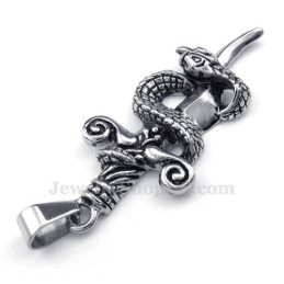 Titanium Slangesværd Vedhæng Halskæde (Gratis Kæde)