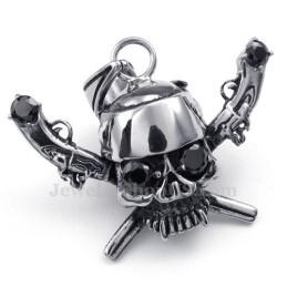 Udsøgt Titanium Piratkranie Vedhæng Halskæde (Gratis Kæde)