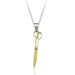 Gloden Scissor Fashion Titanium Vedhæng - Gratis Kæde