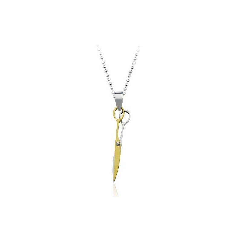 Gloden Scissor Fashion Titanium Vedhæng - Gratis Kæde Gloden Scissor Fashion Titanium Vedhæng - Gratis Kæde