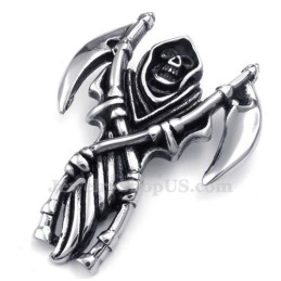 Titanium Grim Reaper Vedhæng Halskæde (Gratis Kæde)