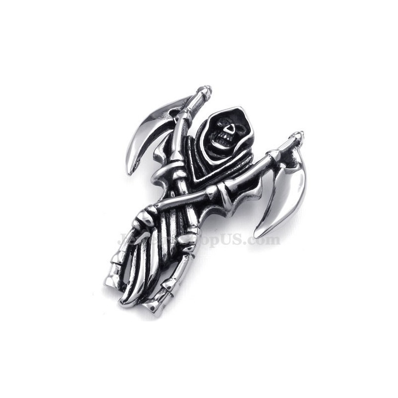 Titanium Grim Reaper Vedhæng Halskæde (Gratis Kæde)