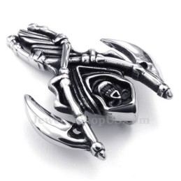 Titanium Grim Reaper Vedhæng Halskæde (Gratis Kæde)