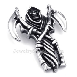 Titanium Grim Reaper Vedhæng Halskæde (Gratis Kæde)