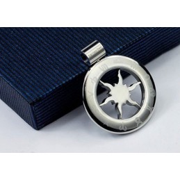 Horoskop Cirkel Titanium Vedhæng - Gratis Kæde