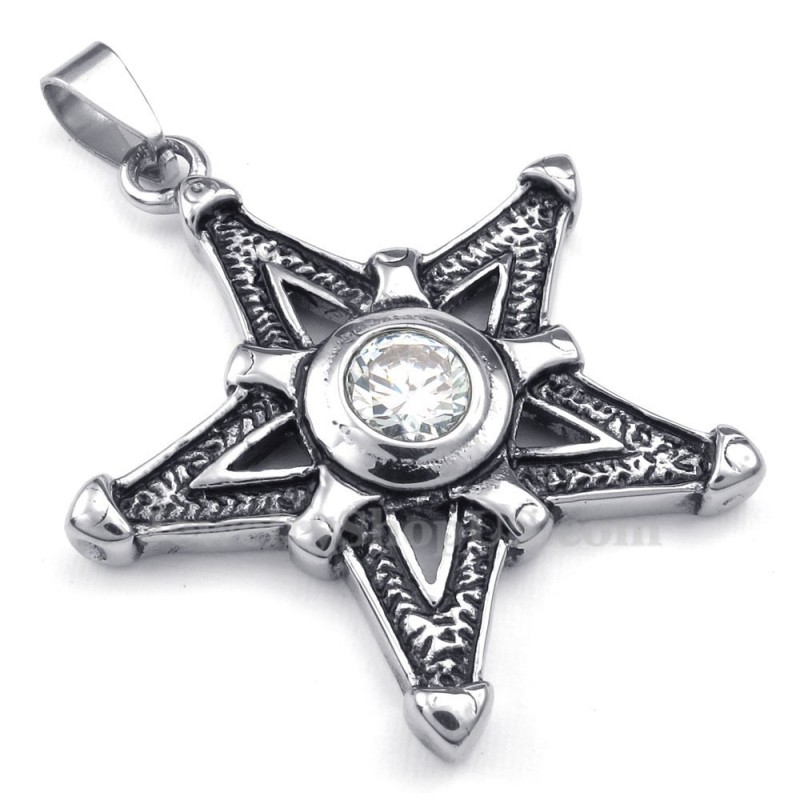 Hvid Zirkon Titanium Lucky Star Vedhæng Halskæde (Gratis Kæde) Hvid Zirkon Titanium Lucky Star Vedhæng Halskæde (Gratis Kæde)