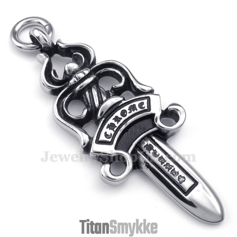 Titanium Sværd Vedhæng Halskæde (Gratis Kæde)