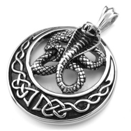 Titanium Cobra Vedhæng Halskæde (Gratis Kæde)