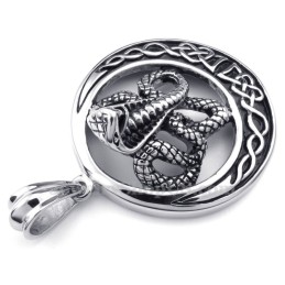 Titanium Cobra Vedhæng Halskæde (Gratis Kæde)