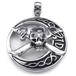 Titanium Piratkranie Vedhæng Halskæde (Gratis Kæde)