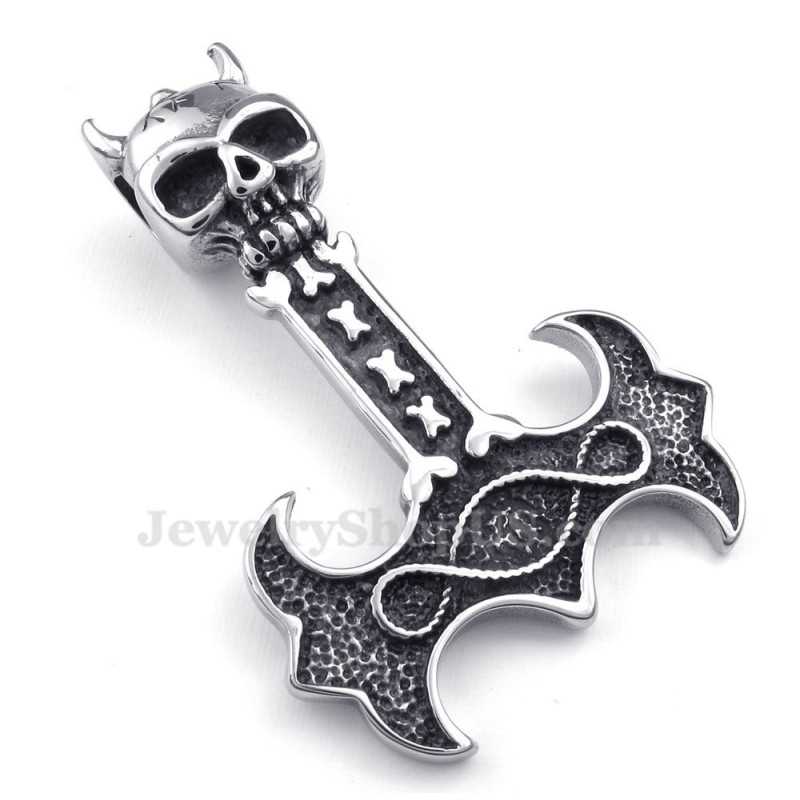 Titanium Thor'S Hammer Vedhæng Halskæde (Gratis Kæde) Titanium Thor'S Hammer Vedhæng Halskæde (Gratis Kæde)