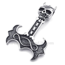 Titanium Thor'S Hammer Vedhæng Halskæde (Gratis Kæde)