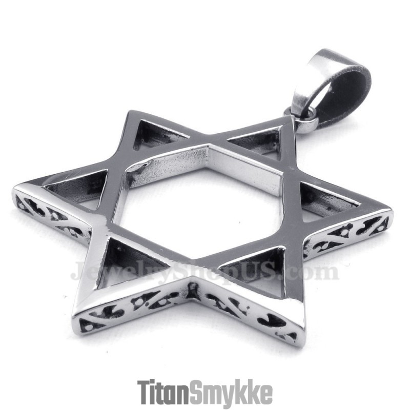 Udhulet Stjernehalskæde Med Titaniumvedhæng Til Mænd (Gratis Kæde)