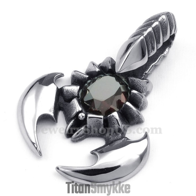 Rød Zirkon Titanium Skorpion Vedhæng Halskæde (Gratis Kæde) Rød Zirkon Titanium Skorpion Vedhæng Halskæde (Gratis Kæde)