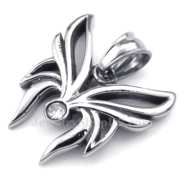 Halskæde Med Sommerfuglevedhæng I Hvid Zirkon Med Titanium (Gratis Kæde)