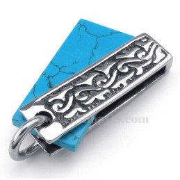 Titanium Grøn Sten Vedhæng Halskæde (Gratis Kæde)