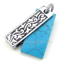 Titanium Grøn Sten Vedhæng Halskæde (Gratis Kæde)