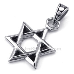 Titanium Lucky Star Of David Vedhæng Halskæde (Gratis Kæde)