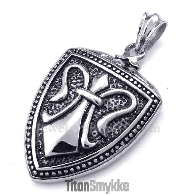 Titanium Skjold Vedhæng Halskæde (Gratis Kæde)