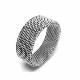 Unisex 8 Mm Titaniumring Med Net