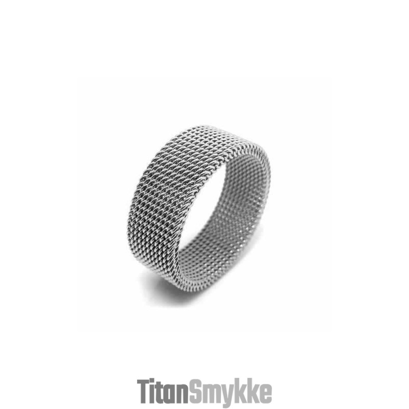 Unisex 8 Mm Titaniumring Med Net