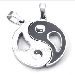 Titanium Tai Chi Par Halskæde Med Vedhæng (Gratis Kæde) (Et Par)