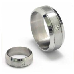 8 Mm Diamant Unisex Titanium Ring