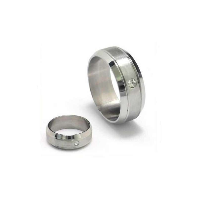 8 Mm Diamant Unisex Titanium Ring